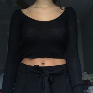 black glitter long sleeve